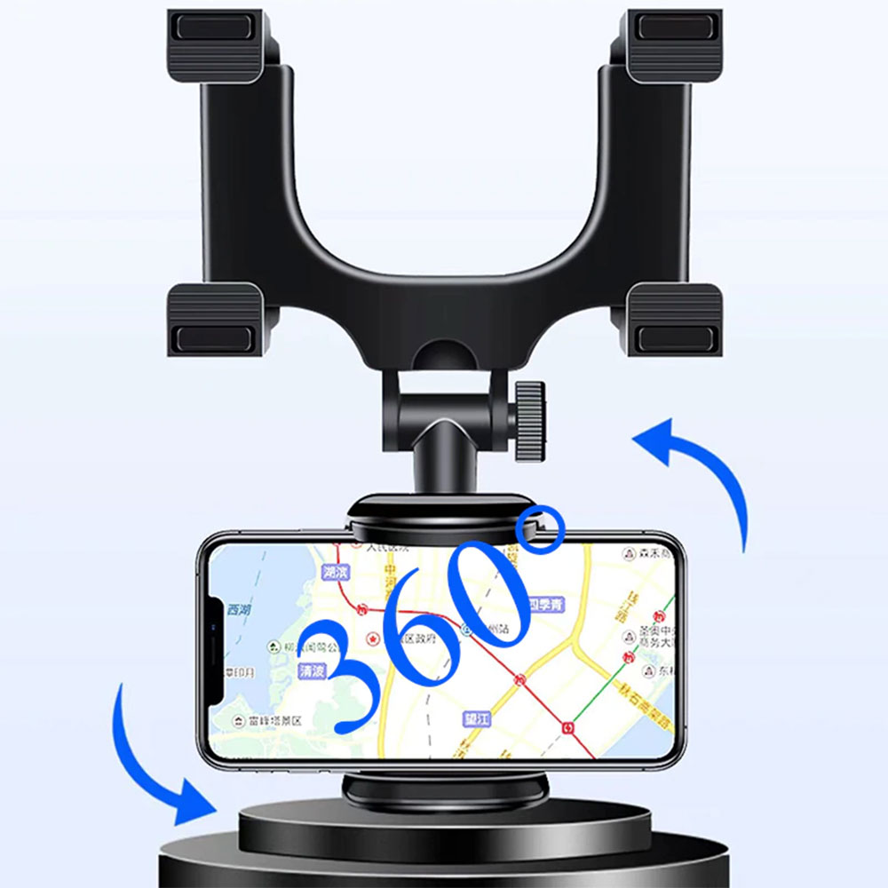 Support de téléphone de Voiture pour rétroviseur avec réglable rétractable  Rotatif 360 Support de Navigation Pour Tous Les téléphone