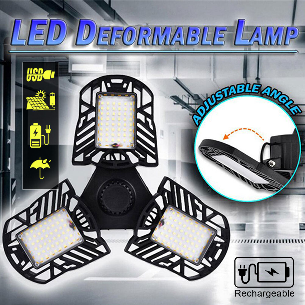 Lampe Solaire LED + Rechargeable Par USB de Camping 5 en 1