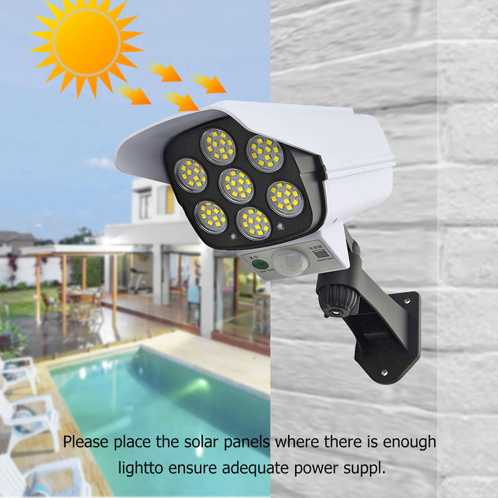 Generic Projecteur LED Solaire avec capteur de mouvement - Forme Caméra  Surveillance à prix pas cher